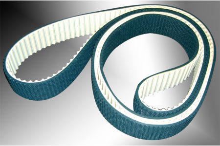 PU-Zahnriemen mit Sylomer blau in Sonderausführung